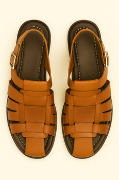 Fisherman Sandal Cognac By Mezlan Made In Spain Brand - Image 5