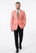 Mens Suit Blazer Jacket Two Button Stretch Sports Coats Classic Fit Living Coral
