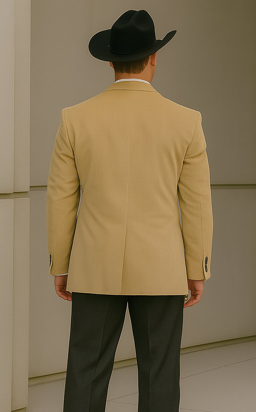 Men's Corduroy Wholesale Blazer - Modern Fit Khaki ~ Tan ~ Beige - Image 3