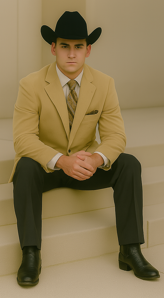 Men's Corduroy Wholesale Blazer - Modern Fit Khaki ~ Tan ~ Beige - Image 4