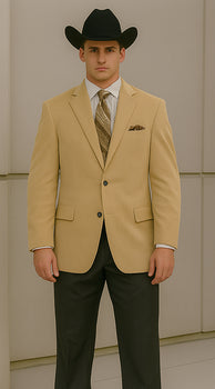 Men's Corduroy Wholesale Blazer - Modern Fit Khaki ~ Tan ~ Beige
