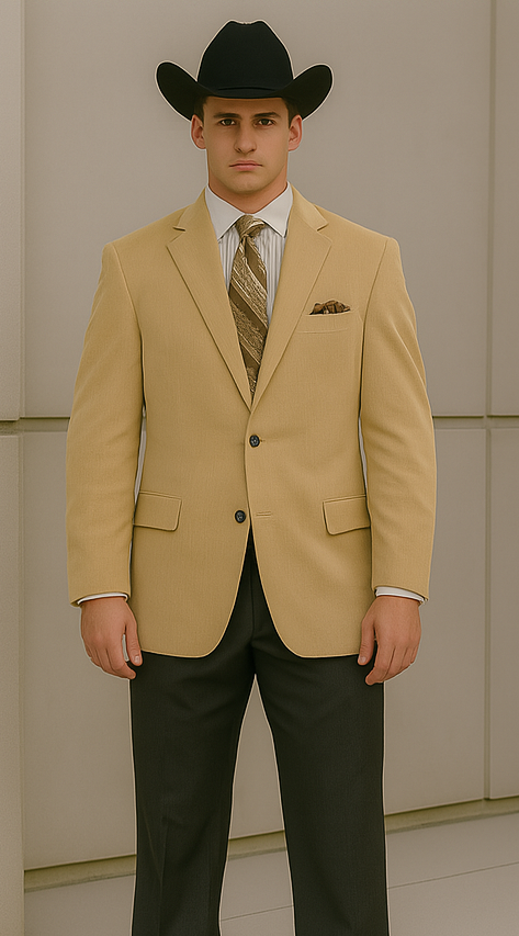 Men's Corduroy Wholesale Blazer - Modern Fit Khaki ~ Tan ~ Beige