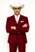 SKU#JA60892 Country Tuxedos For Weddings Mens Traje Vaquero Suit - Burgundy Tuxedo