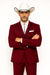 SKU#JA60892 Country Tuxedos For Weddings Mens Traje Vaquero Suit - Burgundy Tuxedo
