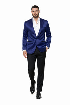 Mens Cowboy Blazer - Western Sport Coat in Color Navy Blue - Image 4