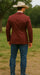 Mens Cowboy Blazer - Western Sport Coat in Color Burgundy