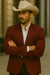 Mens Cowboy Blazer - Western Sport Coat in Color Burgundy
