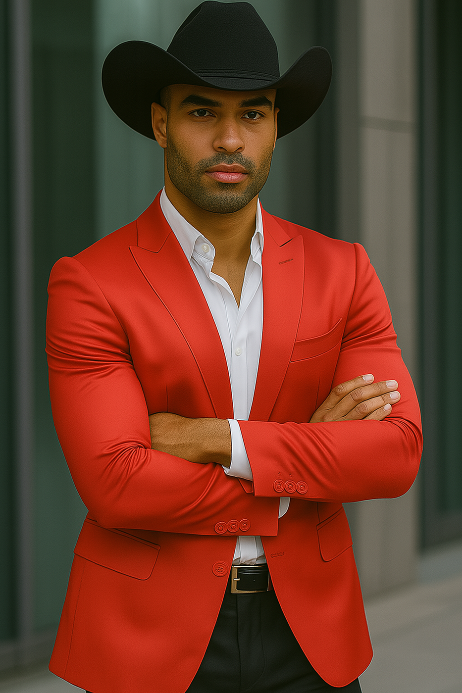 Mens Cowboy Blazer - Western Sport Coat in Color Red — MensUSA