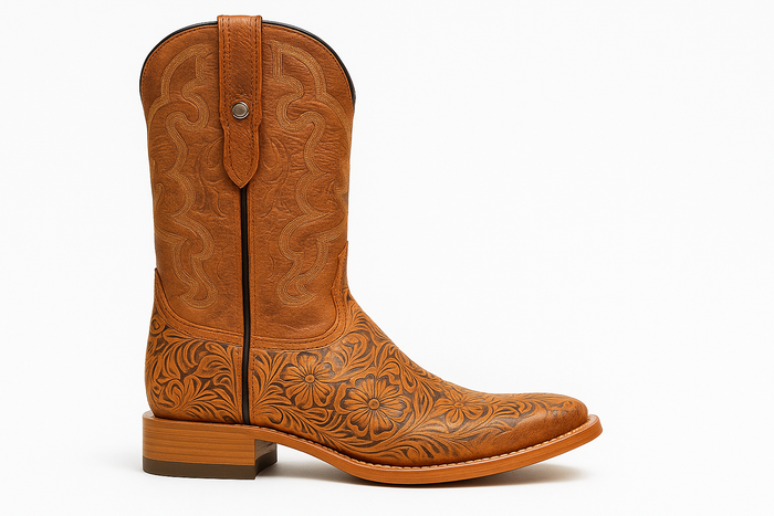 Hand Tooled Cowboy Boots Print - Image 2