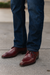 Men's Cratos Genuine Crocodile Burgundy Derby Shoes By Mezlan Made In Spain Brand