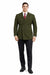 Mens Dark Green Winter Blazer - Hunter Sport Coat jacket Modern Fit 2 Buttons Style Notch