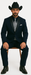 Men's Dark Navy Blue  One Button Suit