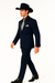 Men's Dark Navy Blue  One Button Suit