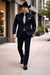 Men's Dark Navy Blue  One Button Suit
