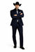 Men's Dark Navy Blue  One Button Suit