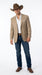 Mens Dark Tan Cowboy Western Blazer – Classic Western Style Sport Coat Casual Formal Jacket for Business Wedding Modern Fit