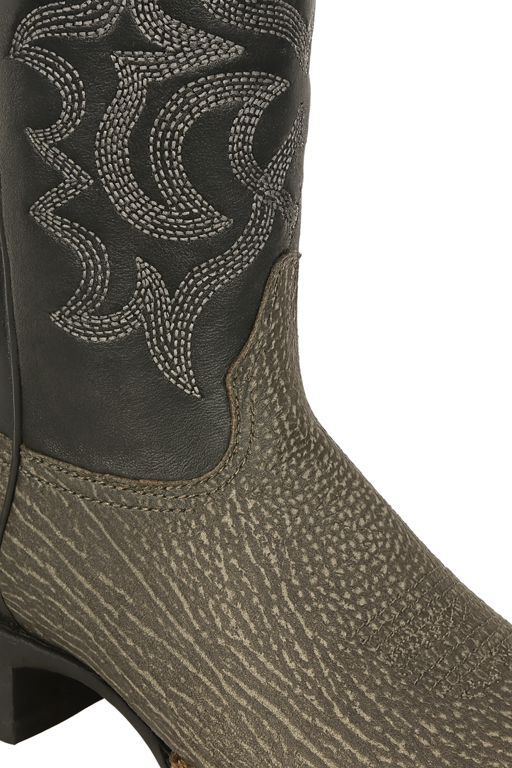 Men's Los Altos Shark Skin Wide Square Toe Boots - Rustic Grey - Image 7