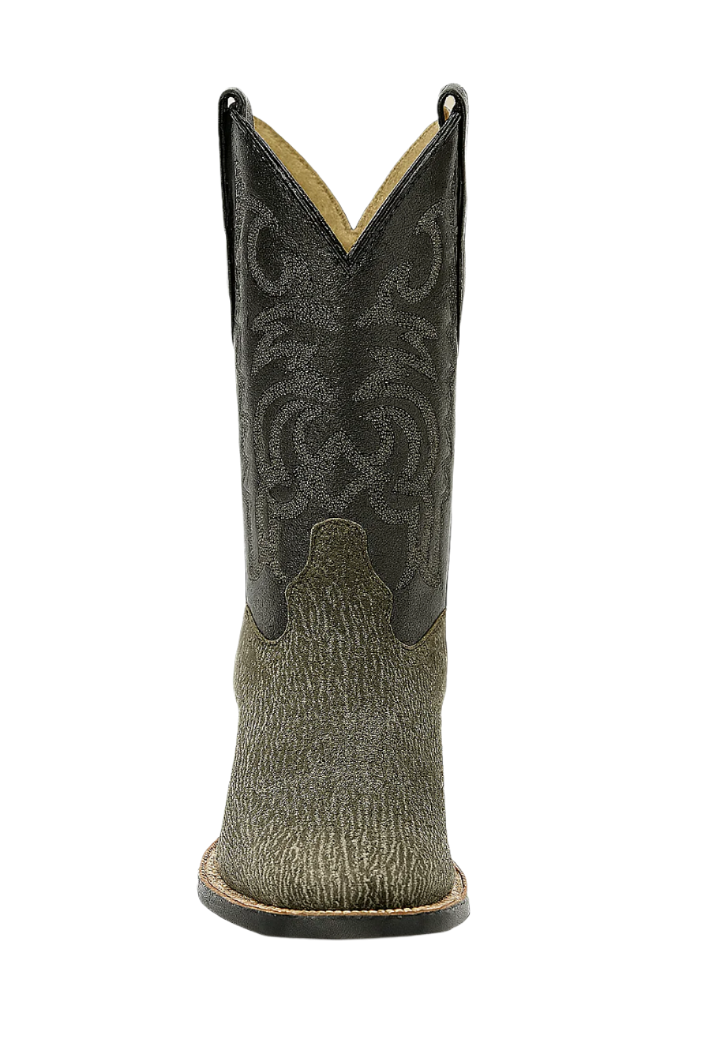 Men's Los Altos Shark Skin Wide Square Toe Boots - Rustic Grey - Image 8