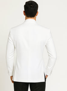 Mens Designer Franklin Wedding - Prom Tuxedo in White Designer Prom Tuxedos - Image 2