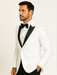 Mens Designer Franklin Wedding - Prom Tuxedo in White