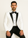 Mens Designer Franklin Wedding - Prom Tuxedo in White