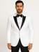 Mens Designer Franklin Wedding - Prom Tuxedo in White