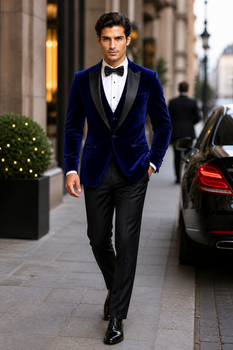 Mens Designer Velvet Tuxedo Jacket in Red