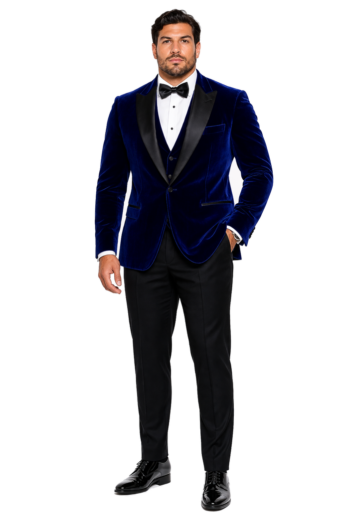 Mens Designer Velvet Tuxedo Jacket in Red