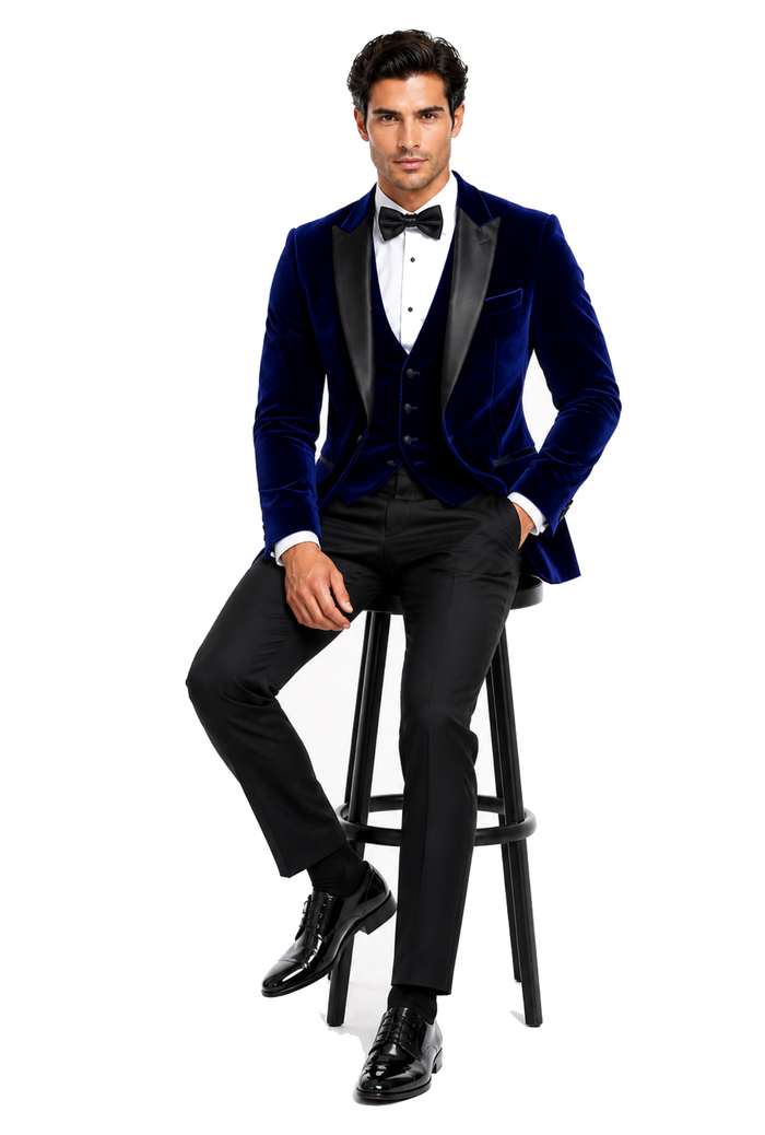 Mens Designer Velvet Tuxedo Jacket in Red