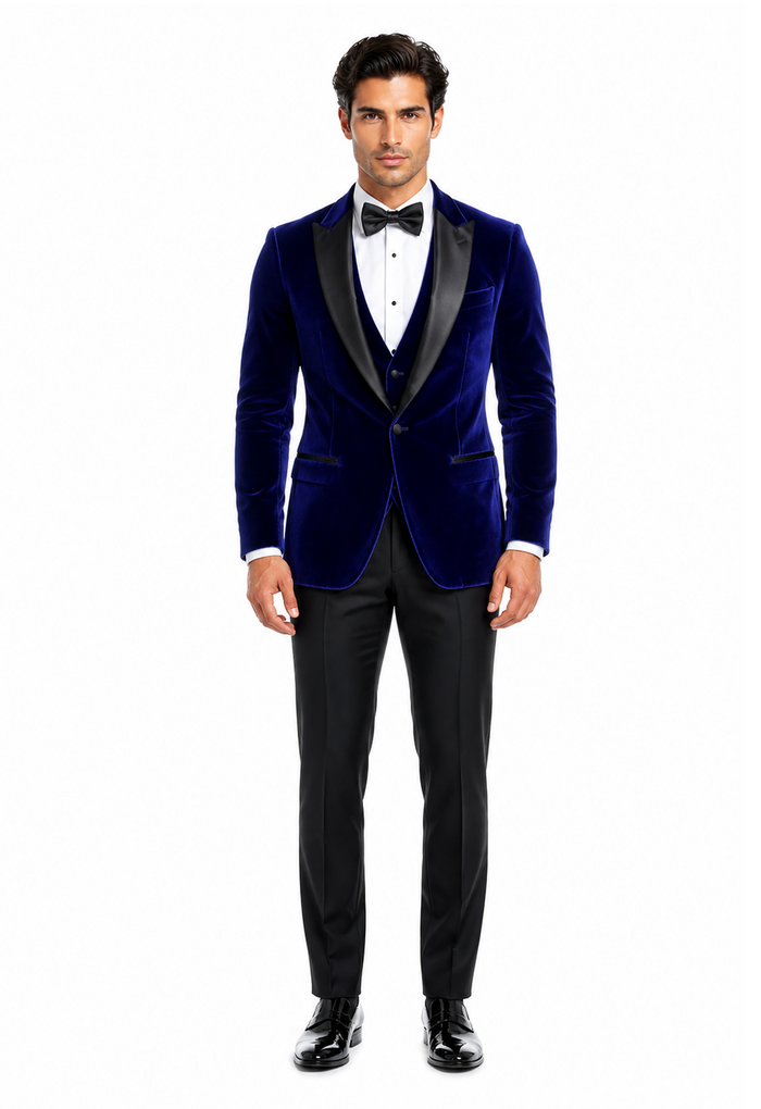 Mens Designer Velvet Tuxedo Jacket in Red