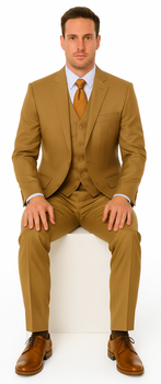 Vitali Brand Suits - Men's Dijon 5 Button  Regular Fit Suit