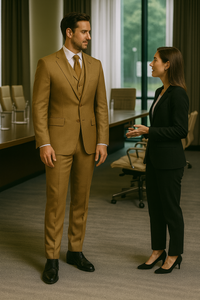 Vitali Brand Suits - Men's Dijon 5 Button  Regular Fit Suit