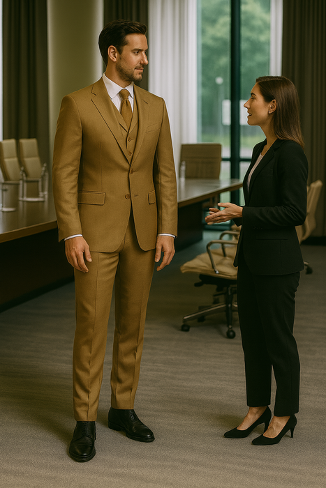 Vitali Brand Suits - Men's Dijon 5 Button  Regular Fit Suit