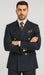 Mens Double Breasted Blazer - Wool Navy Blue Sport Coat With Gold Buttons