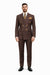 Mens Double Breasted Blazer - Wool Brown Sport Coat With Gold Buttons
