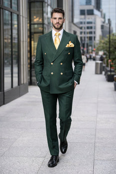 Double Breasted Slim Fit Suit 2 on 6 Modern Formal Ensemble ROSSI MAN Milano RM1190 - Image 7