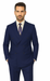 Men'S Double Breasted Suits Men'S 2 Piece Cobalt ~ Indigo~Teal ~Indigo ~ Bright Blue (Slate) Suit - Double Breasted