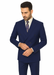 Men'S Double Breasted Suits Men'S 2 Piece Cobalt ~ Indigo~Teal ~Indigo ~ Bright Blue (Slate) Suit - Double Breasted