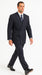 Men's Double Breasted Suits Navy Blue Suit For Men/PS Suit With Smooth Stripe ~ Pinstripe Full Canvanced Poly~Rayon Feel Pleated Pants