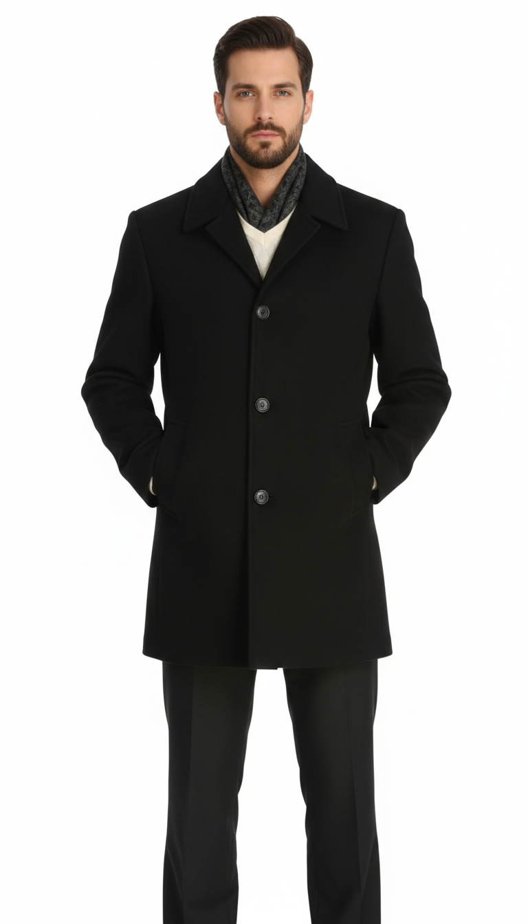 Men'S Dress Coat 34 Model With Vent Wool Blen Online Discount Fashion Sale - Image 6