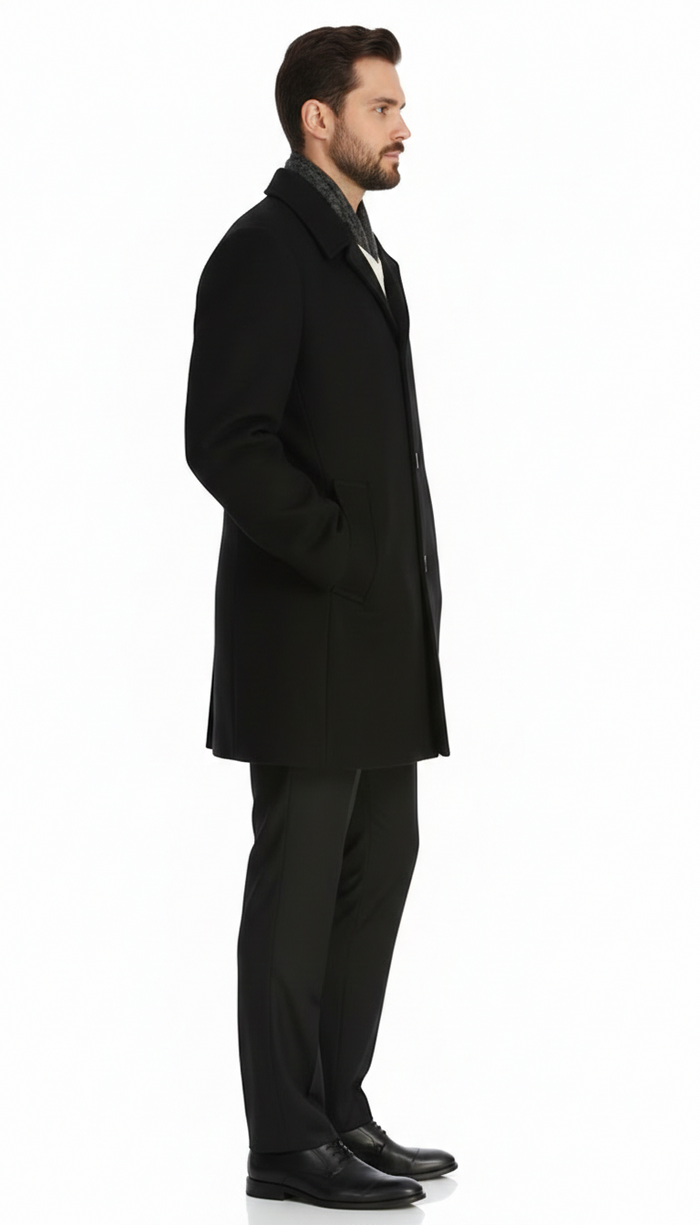 Men'S Dress Coat 34 Model With Vent Wool Blen Online Discount Fashion Sale - Image 7