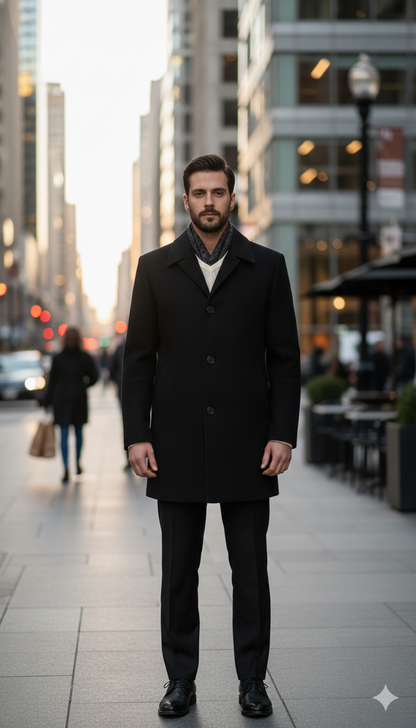 Men'S Dress Coat 34 Model With Vent Wool Blen Online Discount Fashion Sale - Image 4