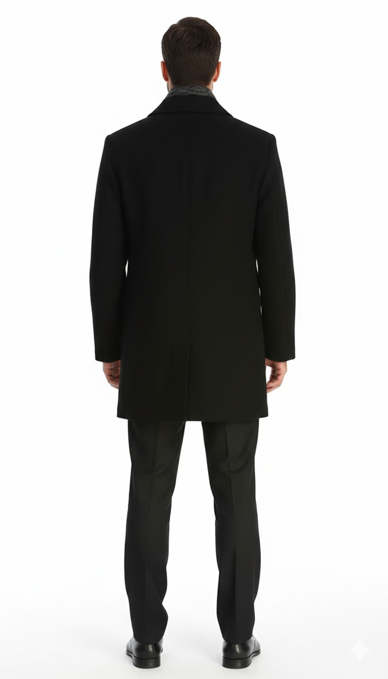 Men'S Dress Coat 34 Model With Vent Wool Blen Online Discount Fashion Sale - Image 2