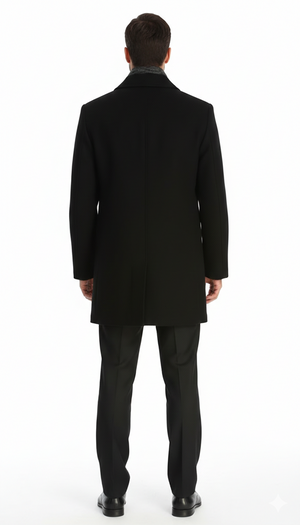 Men'S Dress Coat 34 Model With Vent Wool Blen Online Discount Fashion Sale - Image 2
