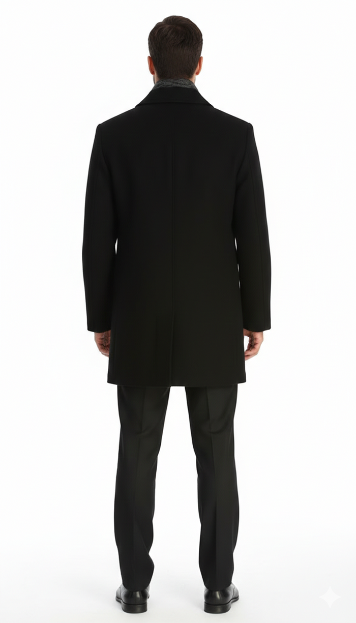 Men'S Dress Coat 34 Model With Vent Wool Blen Online Discount Fashion Sale - Image 2