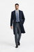 Men'S Dress Coat 38 Inch Three-Button Navy Blue Wool-Three Quarter (36'' Overcoat) Vent 3 Butto