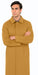 Men's Dress Coat Belted Full Length Overcoat ~ Long Men's Dress Topcoat -  Winter coat 45 Inches Button Closure Camel Coat