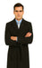 Men's Dress Coat Belted Very Dark Grey Almost Black Full Length Blend Long Men's Dress Topcoat -  Winter coat Very Dark Grey Almost Black Color - Men's Overcoat