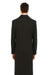 Men's Dress Coat Belted Very Dark Grey Almost Black Full Length Blend Long Men's Dress Topcoat -  Winter coat Very Dark Grey Almost Black Color - Men's Overcoat