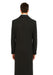 Men's Dress Coat Belted Very Dark Grey Almost Black Full Length Blend Long Men's Dress Topcoat -  Winter coat Very Dark Grey Almost Black Color - Men's Overcoat